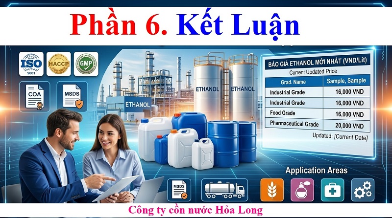Cồn Ethanol Giá Bao Nhiêu? Cập Nhật Bảng Giá Ethanol Mới Nhất Và Các Yếu Tố Ảnh Hưởng